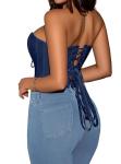 Lace-Up Overbust Corset Top for Women