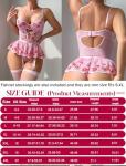 Red Underwire Corset Bodysuit Lingerie Set