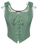 Bean Green Women's Lace-Up Renaissance Corset Bustier
