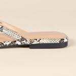 Grey Faux Snakeskin Women's Thong Sandals