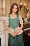 Bean Green Women's Lace-Up Renaissance Corset Bustier