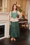 Bean Green Women's Lace-Up Renaissance Corset Bustier