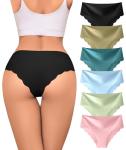 Seamless V-Waist Cheeky Bikini Panties 6 Pack