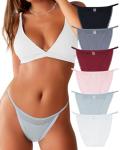 LEVAO Women's Lace Cut Out Bikini Panties 6 Pack