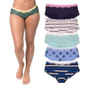 Emprella 5-Pack Seamless Cheeky Hipster Underwear