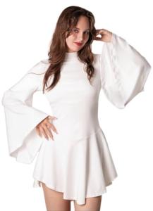 White Long Sleeve Mini Dress for Sexy Cosplay