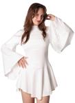 White Long Sleeve Mini Dress for Sexy Cosplay