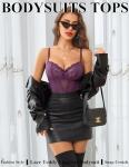 Avidlove Purple Sheer Kimono Robe and Teddy