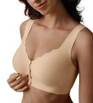 Seamless Front Closure Wireless Bra for Women