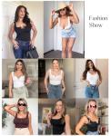 Black Bodysuit with Tummy Control and Sleeveless Style