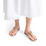 Rhinestone T-Strap Flip Flops for Women