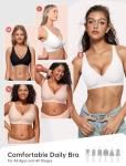 Push-Up Plunge Wireless Bra - White, X-Large