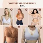 Push-Up Plunge Wireless Bra - White, X-Large