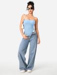 YEOREO Strapless Bodysuit Tube Top in Light Blue