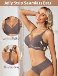 Avidlove Seamless Wireless Push-Up Bralette in Grey