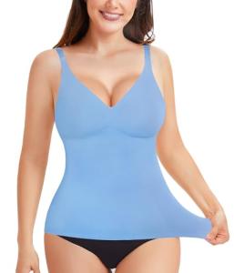 LODAY Women's V-Neck Tummy Control Tank Top