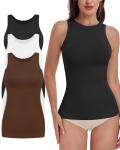 3-Pack Women's Tummy Control Shapewear Tank Tops