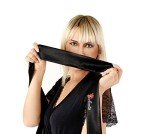 Selente Love & Fun Women's Seductive 3-Piece Corset Lingerie Set with Suspenders, Thong & Satin Blindfold, Made in EU, Red bra, S-M