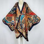 Plus Size Silk Feeling Kimono for Summer Parties
