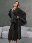 Black Sheer Summer Kimono Robe for Women