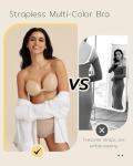 Niidor Strapless Sticky Invisible Push-Up Bra