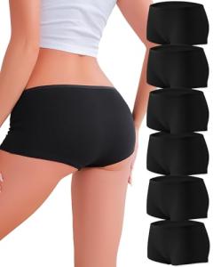All of Me Women's Cotton Boyshorts 6 Pack