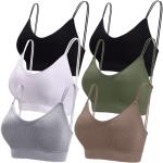 6 Pack Women's Padded V Neck Cami Bralettes