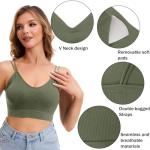6 Pack Women's Padded V Neck Cami Bralettes