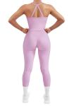 Light Pink 2-Piece Tummy Control Workout Set