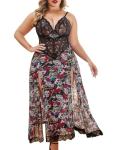 Avidlove Plus Size Strappy Lace Babydoll Nightgown