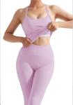 Light Pink 2-Piece Tummy Control Workout Set