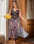 Avidlove Plus Size Strappy Lace Babydoll Nightgown