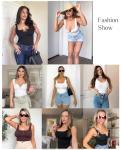 Popilush White Tummy Control Bodysuit for Women