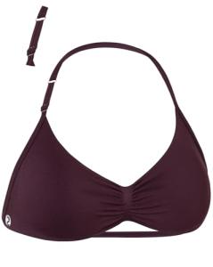 Aurola Adjustable Strappy Sports Bra in Black Cherry