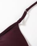 Aurola Adjustable Strappy Sports Bra in Black Cherry