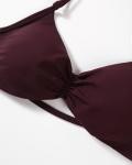Aurola Adjustable Strappy Sports Bra in Black Cherry