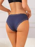 Women’s Cheeky Cotton Lace Bikini Panties Pack of 6