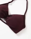 Aurola Adjustable Strappy Sports Bra in Black Cherry