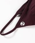 Aurola Adjustable Strappy Sports Bra in Black Cherry