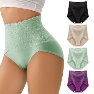 High Waisted Tummy Control Lace Panties Multipack