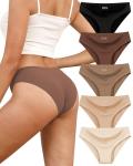 Seamless No Show Hipster Panties Multipack (5 Pack)