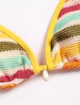 Colorblock Triangle Halter Cheeky Bikini Set