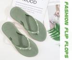 Rhinestone Thong Sandals with Arch Support