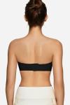 Black Strapless Push-Up Bandeau Bra for Women