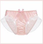 ZooChest 2 Piece Lingerie Silk Lingerie Set for Women Bow Tie Bra and Panty Sets Japanese AV Star Same Underwear Pink