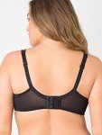 Curvy Couture Women's Tulip Sexy Lace Plus Size Push Up Bra, Black, 36H