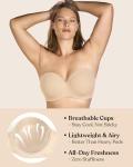 HSIA Seamless Strapless Bra for Large Bust, Black