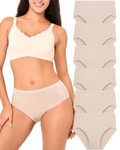 Bamboo Cool High Waist No Show Briefs 6-Pack
