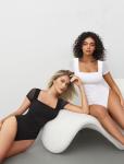 Avidlove Sheer Mesh Short Sleeve Bodysuit