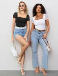Avidlove Sheer Mesh Short Sleeve Bodysuit